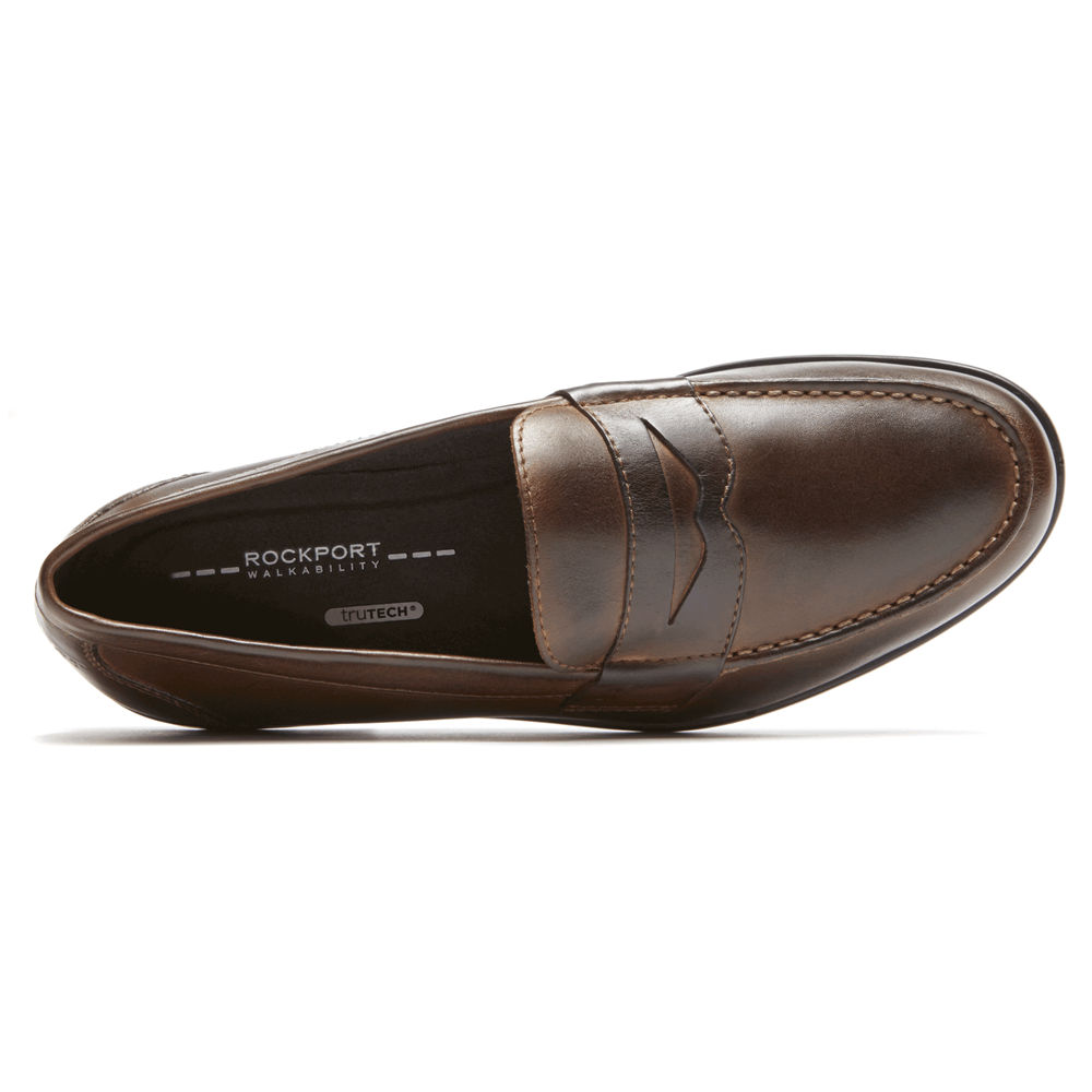 Rockport Singapore Mens Loafers - Classic Penny Dark Brown - WN4613275